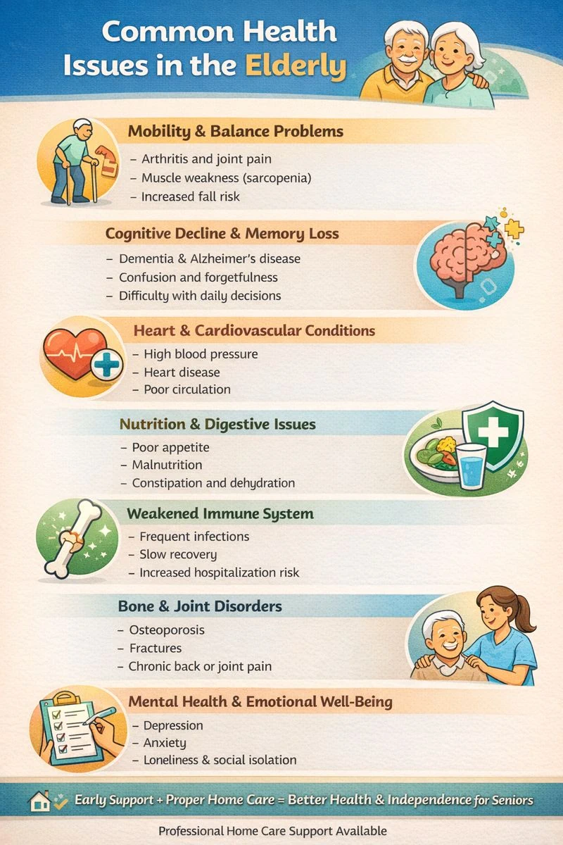 Common Elderly Health Issues and How Home Care Helps